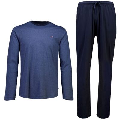Bison Stribet Pyjamas Med Rund Hals I Navy Til Herre Navy 2XL Bison Stribet Pyjamas Med Rund Hals I Navy Til Herre Navy 2XL