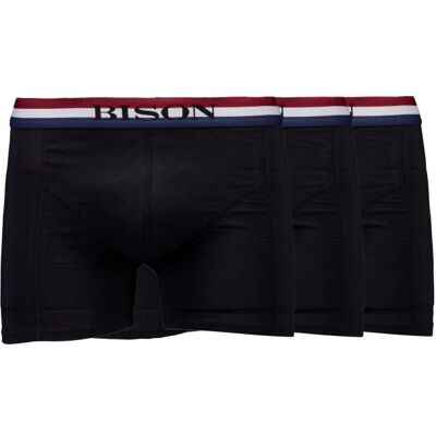 Bison 3-Pak Boxershorts I Sort Til Herre Sort M Bison 3-Pak Boxershorts I Sort Til Herre Sort M