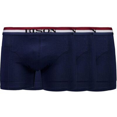 Bison 3-Pak Boxershorts I Navy Til Herre Navy 2XL Bison 3-Pak Boxershorts I Navy Til Herre Navy 2XL