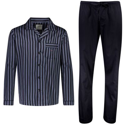 Bison Stribet Pyjamas I Navy Til Herre Navy M Bison Stribet Pyjamas I Navy Til Herre Navy M