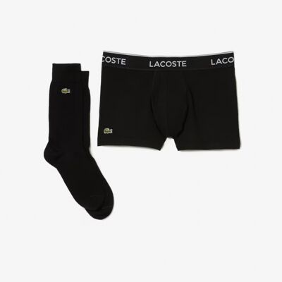 Lacoste Gaveæske Med Boxershorts Og Strømper I Sort Til Herre Sort S Lacoste Gaveæske Med Boxershorts Og Strømper I Sort Til Herre Sort S
