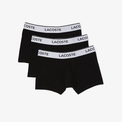 Lacoste 3-Pak Sorte Boxershorts Til Herre – Outlet Sort L Lacoste 3-Pak Sorte Boxershorts Til Herre – Outlet Sort L