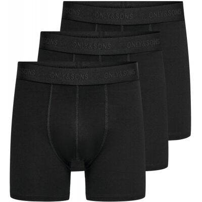 Only & Sons 3pak Underbukser I Sort Til Herre Sort XL Only & Sons 3pak Underbukser I Sort Til Herre Sort XL