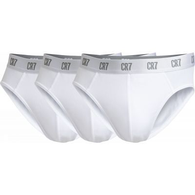 Cr7 Main Basic Brief 3-Pak Underbukser I Hvid Til Herre Hvid 2XL Cr7 Main Basic Brief 3-Pak Underbukser I Hvid Til Herre Hvid 2XL