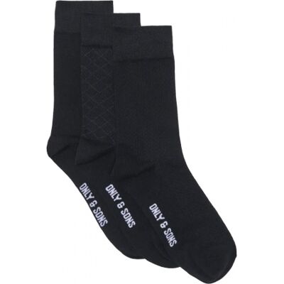 Only & Sons 3-Pak Bomuldsstrømper I Sort Til Herre Sort 39 - 42 Only & Sons 3-Pak Bomuldsstrømper I Sort Til Herre Sort 39 - 42