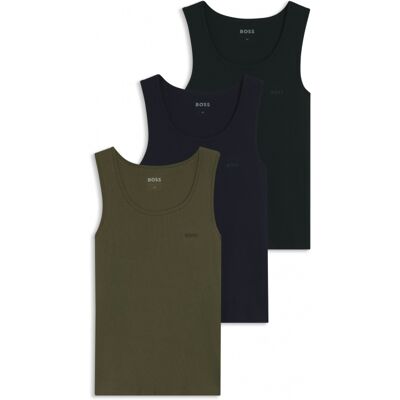 Boss 3pak Tank Top I Sort, Navy Og Grøn Til Herre Multifarvet XL Boss 3pak Tank Top I Sort, Navy Og Grøn Til Herre Multifarvet XL