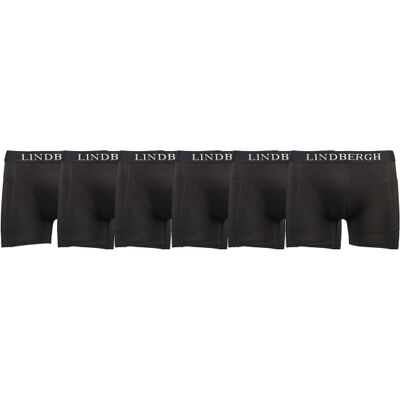 Lindbergh 6-Pak Bambusboxershorts I Sort Til Herre Sort L Lindbergh 6-Pak Bambusboxershorts I Sort Til Herre Sort L