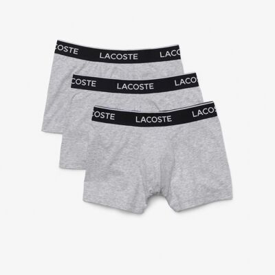 Lacoste 3-Pak Grå Boxershorts Til Herre – Outlet Grå L Lacoste 3-Pak Grå Boxershorts Til Herre – Outlet Grå L