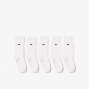 Lacoste 5-Pak Unisex Bomuldsstrømper M. Logo I Hvid - Outlet Hvid 43-46 Lacoste 5-Pak Unisex Bomuldsstrømper M. Logo I Hvid - Outlet Hvid 43-46