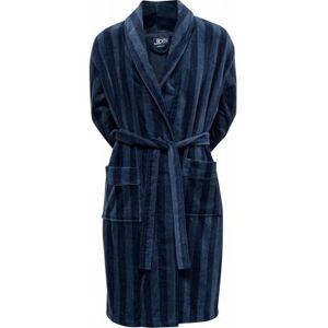 Jbs Velour Badekåbe Med Striber I Mørkeblå Til Herre Blå 2XL Jbs Velour Badekåbe Med Striber I Mørkeblå Til Herre Blå 2XL