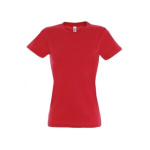 Sols T-Shirt Med Rund Hals I Rød Til Kvinder S Rød