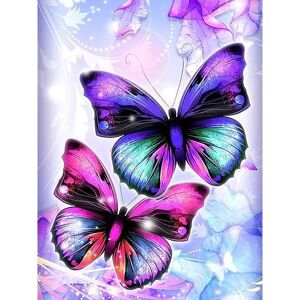 DIY 5D Diamantmaleri 30x40 cm Couleur Papillon Complet Acce