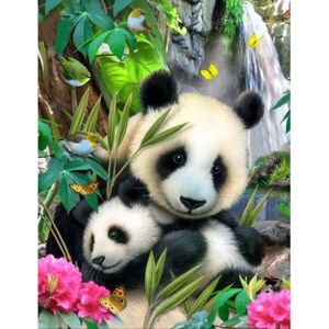 30x40 cm 5D Peinture Diamant DIY Complet,Panda géant animaux m