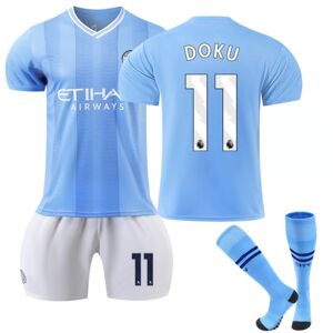 23-24 Manchester City Home Kids Football Kit nr. 11 Dokumentar 28