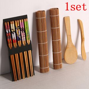 Jettbuying 14 stk/sæt DIY Bamboo Sushi Maker Sæt Rice Sushi Making Kits Rol