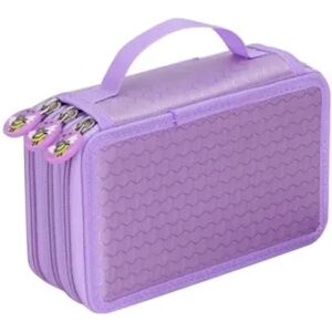 3 Layer Pen Bag Tegne Pen Taske LILLA Purple