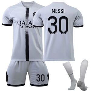 22-23 Paris Saint G ermain Away Grå Fodboldtrøje til Kid nr. 30 Messi 28