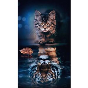 Diamond Painting Cat, 5D Diamond Painting, Diamond Painting, Cat Diamond Painting Kit, Cat and Tiger Diamond Painting, Diamond Embroidery Complete Kit