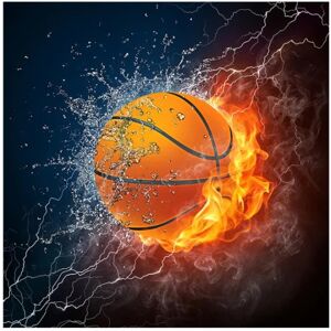 5D DIY Water Fire Basketball Diamantmaling (35*35 cm)