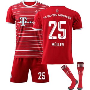 Goodies 22/23 Ny sæson Hjemme FC Bayern Munchen MULLER nr. 25 Børnetrøje ny Barn-24