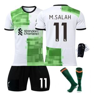 23-24 iverpool udebane grøn trøje nr.11 Salah skjorte outfit Voksen Børn NO.11 M.SALAH Goodies Opdatering af sæsonen NO.11 M.SALAH L