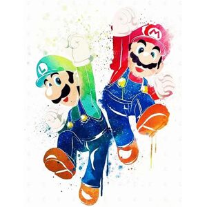 Mario Bros Diamond Painting Kit til Home Decor DIY 5D Full Diamo