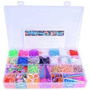 A-One Brand Loom bands håndværkssæt - 28 forskellige farver - 11000 stk