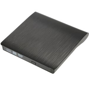 Ultra Slim bærbar USB 3.0 DVD-RW ekstern DVD-drev brænder brænder til Linux Windows Mac OS, Model: Sort