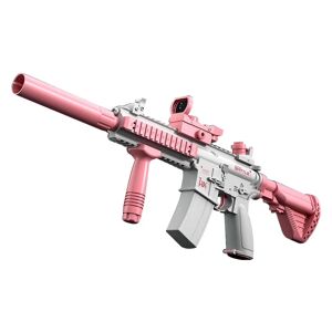 Elektriske vandpistoler M4, automatiske sprøjtepistoler Kraftig vandpistol op til 32 fod, 100 % ny Pink