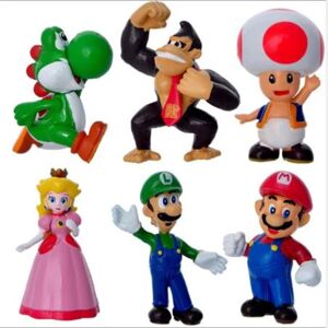 Best Trade 6 Pack Super Mario Figures julegaver