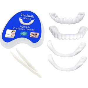 Smile Snap On Falske Tænder Øvre & Nedre Dental Finer Proteser Tand Cover Set