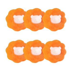 INF Hårfjerningsbold til vaskemaskine 6 stk Orange