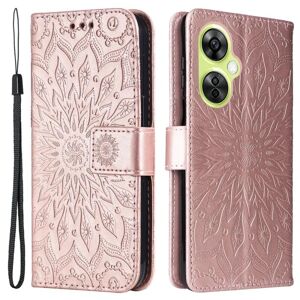 SKALO OnePlus Nord CE 3 Lite 5G Mandala Flip Cover - Rosa guld Pink gold