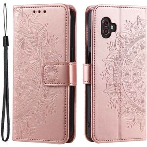 SKALO Samsung Xcover6 Pro 5G Mandala Flip Cover - Rosa guld Pink gold