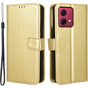 SKALO Motorola Moto G84 5G Flip Cover m. pung i PU-læder - Guld Gold