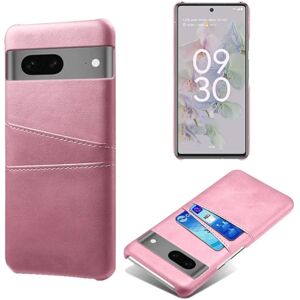 SKALO Google Pixel 7a PU-læder Kortholder Cover - Rosa guld Pink gold