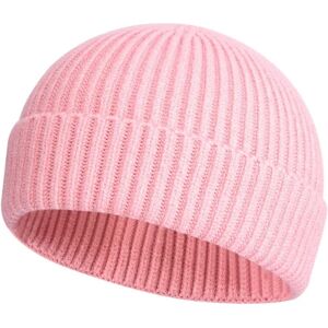 Kort Fisherman Beanie til Mænd Kvinder Vinter Varme Hatte Pink