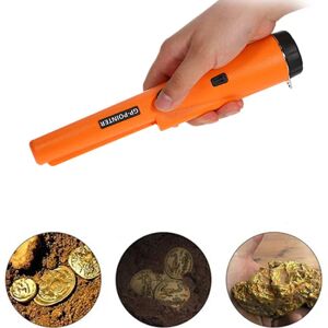 Jettbuying Probe Metal Guld Detektor Vibrationslys Alarm Sikkerhedsstift Po Orange