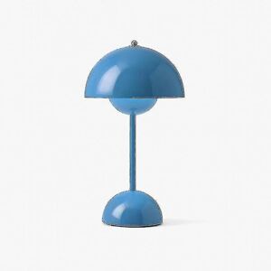 Nordic Genopladelig Blomsterbordslampe Sengebordslampe Svamp Soveværelse Borddekoration Natbordslampe Natlys[hk] Light Blue