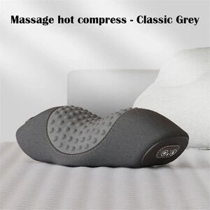 HKWWW Elektrisk massageapparat livmoderhalspude Varm komprimering Vibration Massage Nakke Træk Afslapning Sovende Memor([HK])