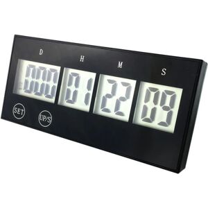 999 dages nedtællingsur Elektronisk digital timer SORT Black