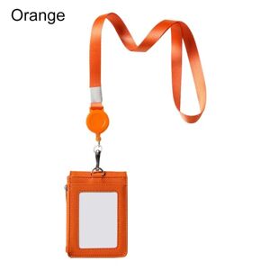 Kort Badge Holder ID Lanyard Navneskilt ORANGE Orange