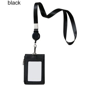 Kort Badge Holder ID Lanyard Navneskilt SORT black