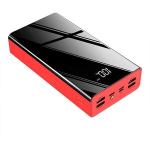 Eksternt Power Pack Batteri Usb Powerbank 40000mah Power Bank Led Display Red