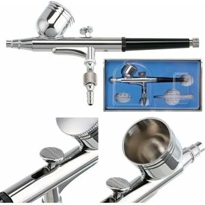 Dual Action Gravity Airbrush Gun, 0,3 mm Spray Art Paint Set, Tattoo Nail Tool, 7CC Gravity Cup og 0,3 mm munstykker