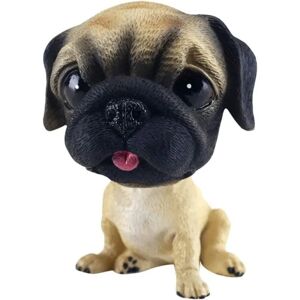 Swinging Dog (Pug) Head Cartoon Car