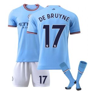 2223 Manchester City Home Børnefodboldtrøje nr. 17 De Bruyne - 10-11years