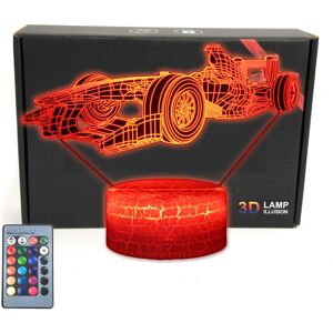 Formel F1 Race Sportbil Roadster Illusion LED Bordslampa Komfortabel