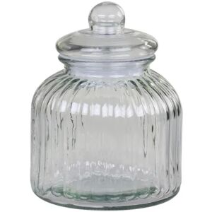 Stor glaskrukke med låg - flere størrelser Chic Antique Transparent H23/Ø17,5 290 cl