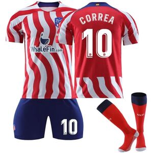 Galaxy 22-23 Atletico Madrid hjemmesæt #10 Ngel Correa fodboldtrøje S